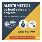 Des vents violents et du froid attendus dès ce soir sur ces régions.