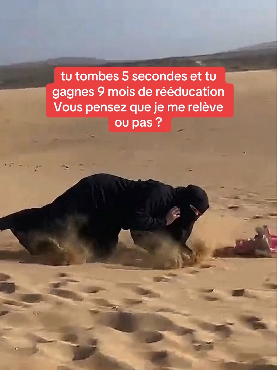 tu tombes 5 secondes et tu gagnes 9 mois de rééducation
