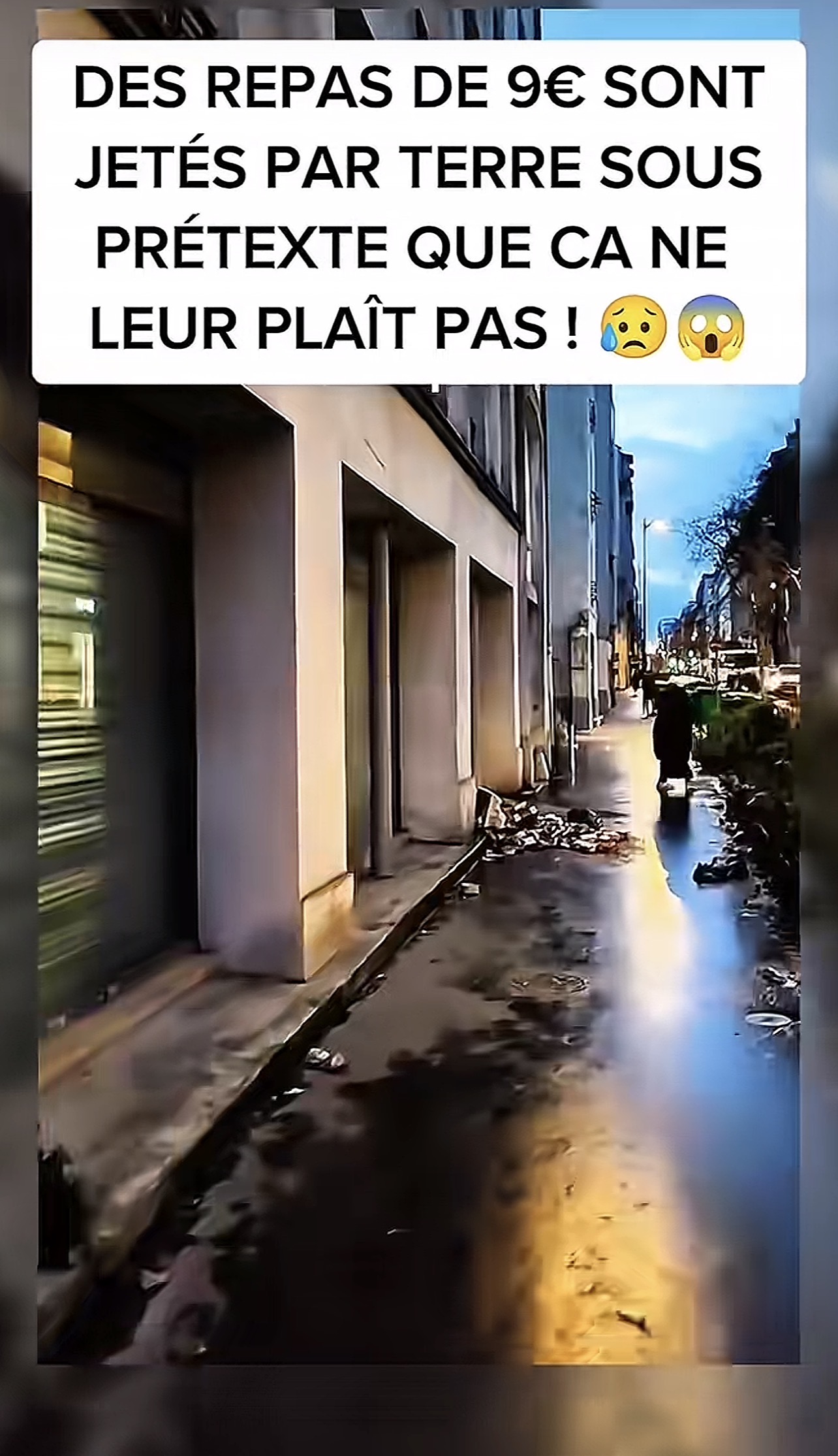 DES REPAS DE 9€ SONT JETÉS PAR TERRE SOUS PRÉTEXTE QUE CA NE LEUR PLAÎT PAS!
